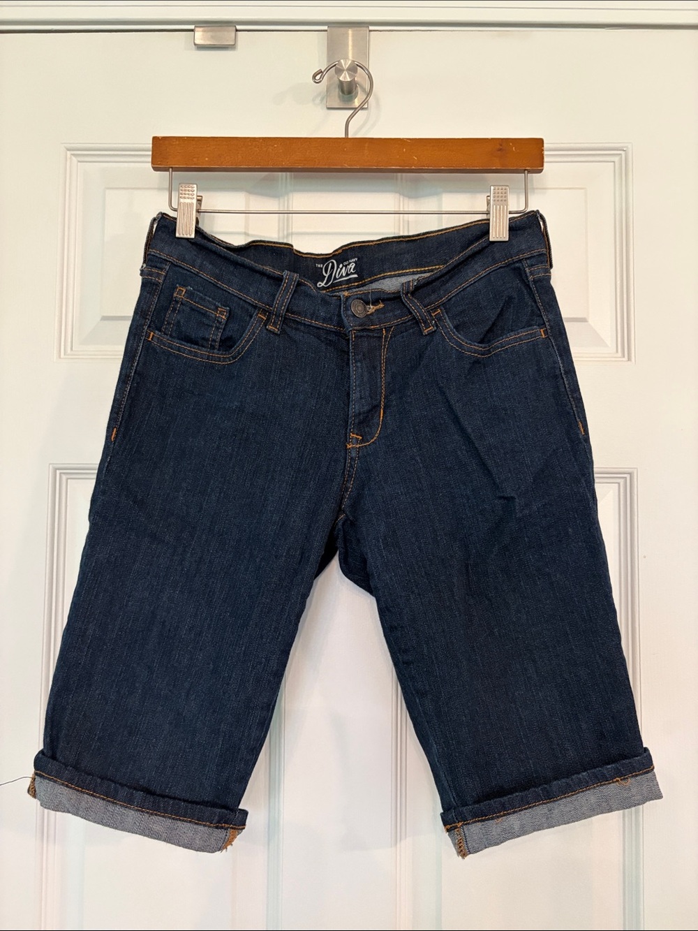 Old navy Diva Dark Blue Denim Relaxed-Fit womens Jean Shorts